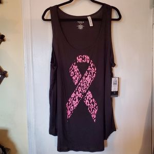 Torrid NWT Breast Cancer Awareness ribbon size 3 tank top
